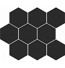 Dlažba Cambia Black Lap Mozaika Hexagon 33,4x27,53