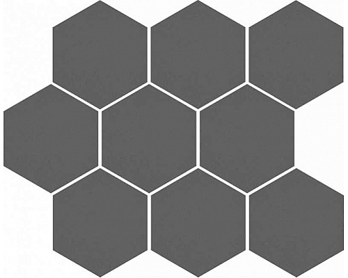 Dlažba Cambia Grafit Lap Mozaika Hexagon 33,4x27,53