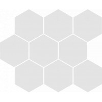 Dlažba Cambia White Lap Mozaika Hexagon 33,4x27,53